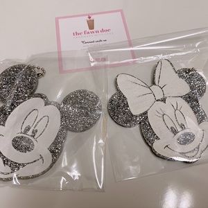 NEW The Fawn Doe Mickey & Minnie bag charm set